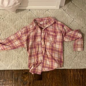 Peach Love pink plaid Flannel